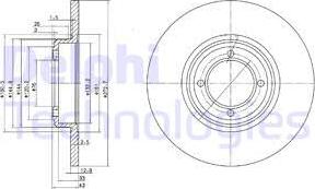 Delphi BG2114 - Тормозной диск avtokuzovplus.com.ua