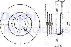 Delphi BG2150 - Тормозной диск avtokuzovplus.com.ua