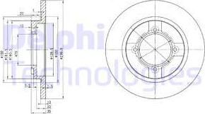 Delphi BG2153 - Тормозной диск autodnr.net