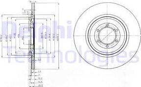 Delphi BG2186 - Гальмівний диск autocars.com.ua