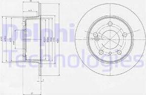 Delphi BG2187 - Гальмівний диск autocars.com.ua