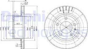 Delphi BG2212 - Тормозной диск avtokuzovplus.com.ua