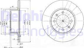 Delphi BG2218 - Тормозной диск avtokuzovplus.com.ua