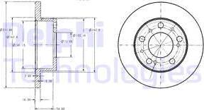 Delphi BG2253 - Тормозной диск avtokuzovplus.com.ua