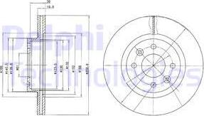 Delphi BG2283 - Гальмівний диск autocars.com.ua