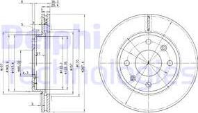 Delphi BG2292 - Гальмівний диск autocars.com.ua