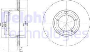 Delphi BG2297 - Тормозной диск avtokuzovplus.com.ua