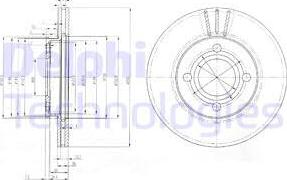 Delphi BG2333 - Гальмівний диск autocars.com.ua