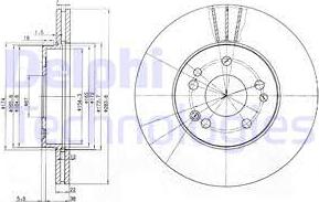 Delphi BG2345 - Тормозной диск avtokuzovplus.com.ua