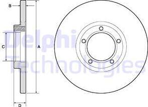 Delphi BG2349 - Гальмівний диск autocars.com.ua