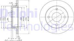 Delphi BG2357 - Тормозной диск autodnr.net