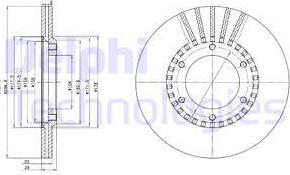 Delphi BG2365 - Гальмівний диск autocars.com.ua