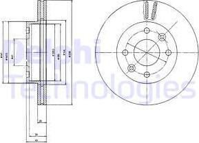 Delphi BG2371 - Тормозной диск avtokuzovplus.com.ua