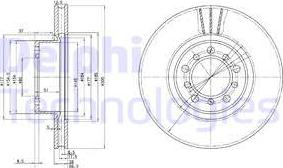 Delphi BG2372 - Тормозной диск avtokuzovplus.com.ua