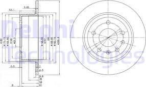 Delphi BG2381 - Гальмівний диск autocars.com.ua