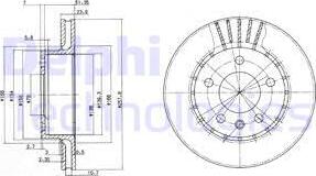 Delphi BG2384 - Тормозной диск avtokuzovplus.com.ua