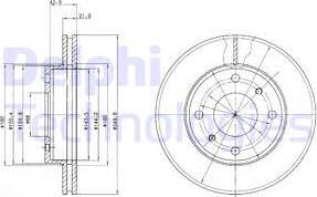 Delphi BG2395 - Гальмівний диск autocars.com.ua