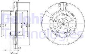 Delphi BG2397 - Тормозной диск avtokuzovplus.com.ua