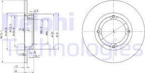 Delphi BG2400 - Гальмівний диск autocars.com.ua