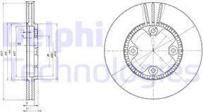 Delphi BG2404 - Гальмівний диск autocars.com.ua