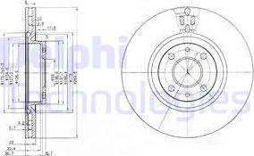 Delphi BG2407 - Тормозной диск autodnr.net