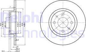 Delphi BG2411 - Тормозной диск avtokuzovplus.com.ua