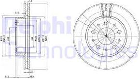 Delphi BG2425C - Гальмівний диск autocars.com.ua