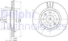 Delphi BG2448 - Тормозной диск avtokuzovplus.com.ua