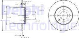 Delphi BG2454 - Тормозной диск avtokuzovplus.com.ua