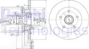 Delphi BG2468 - Тормозной диск avtokuzovplus.com.ua