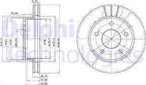 Delphi BG2472 - Тормозной диск avtokuzovplus.com.ua