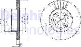 Delphi BG2488 - Тормозной диск avtokuzovplus.com.ua