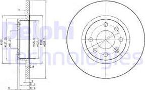 Delphi BG2496 - Тормозной диск avtokuzovplus.com.ua