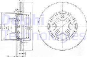 Delphi BG2518 - Гальмівний диск autocars.com.ua