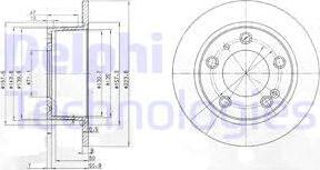 Delphi BG2528 - Гальмівний диск autocars.com.ua