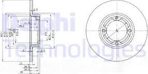 Delphi BG2533 - Тормозной диск avtokuzovplus.com.ua