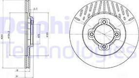 Delphi BG2554 - Тормозной диск avtokuzovplus.com.ua