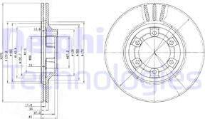 Delphi BG2558 - Тормозной диск avtokuzovplus.com.ua