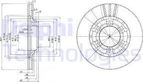 Delphi BG2561 - Тормозной диск avtokuzovplus.com.ua