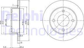 Delphi BG2566 - Тормозной диск avtokuzovplus.com.ua