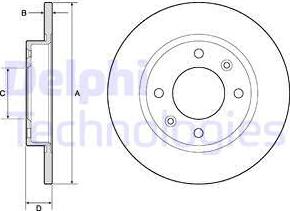 Delphi BG2572 - Гальмівний диск autocars.com.ua