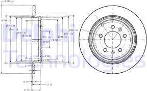 Delphi BG2573 - Тормозной диск avtokuzovplus.com.ua