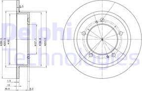 Delphi BG2584 - Тормозной диск avtokuzovplus.com.ua