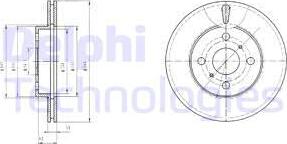 Delphi BG2588 - Гальмівний диск autocars.com.ua