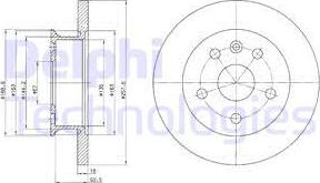 Delphi BG2602 - Тормозной диск avtokuzovplus.com.ua