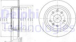 Delphi BG2614 - Гальмівний диск autocars.com.ua