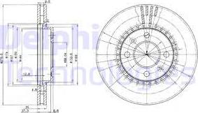 Delphi BG2619 - Тормозной диск avtokuzovplus.com.ua