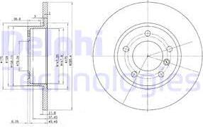 Delphi BG2622 - Гальмівний диск autocars.com.ua