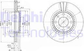 Delphi BG2625C - Гальмівний диск autocars.com.ua