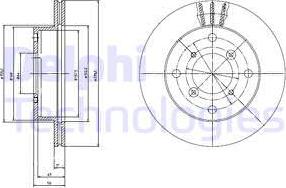 Delphi BG2645 - Тормозной диск avtokuzovplus.com.ua